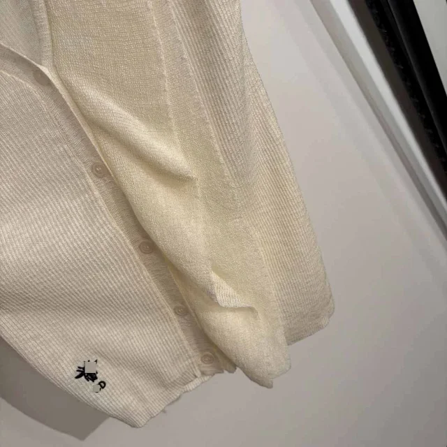 Unbranded Knitwear Short-Sleeve Button-Front Knit Cardigan with Sailor Collar product detail image 7