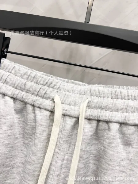 Design Sweatpants Light Gray Drawstring Waist Joggers - 10
