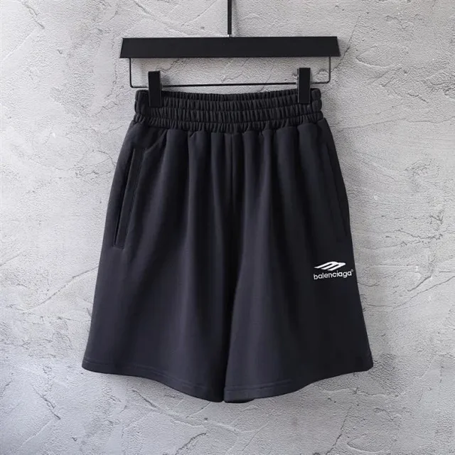 Balenciaga Shorts Layered elastic-waist with plaid waistband product detail image 9