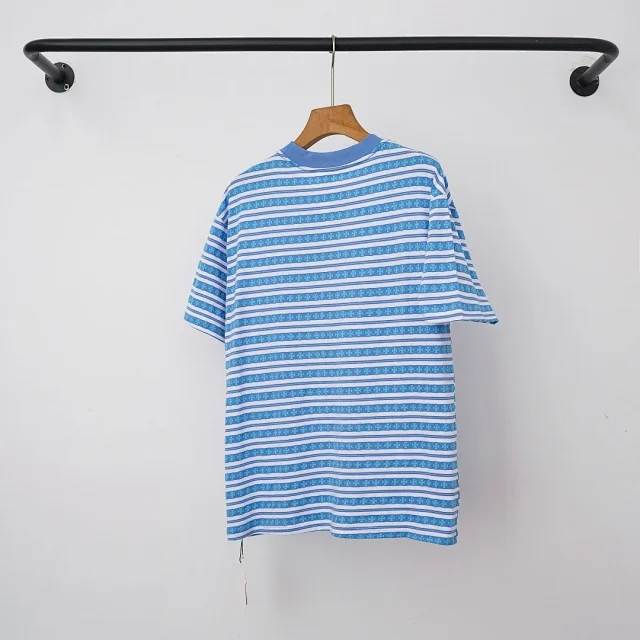 Chrome Hearts T-Shirts Striped short-sleeve T-shirt with cross motif product detail image 15