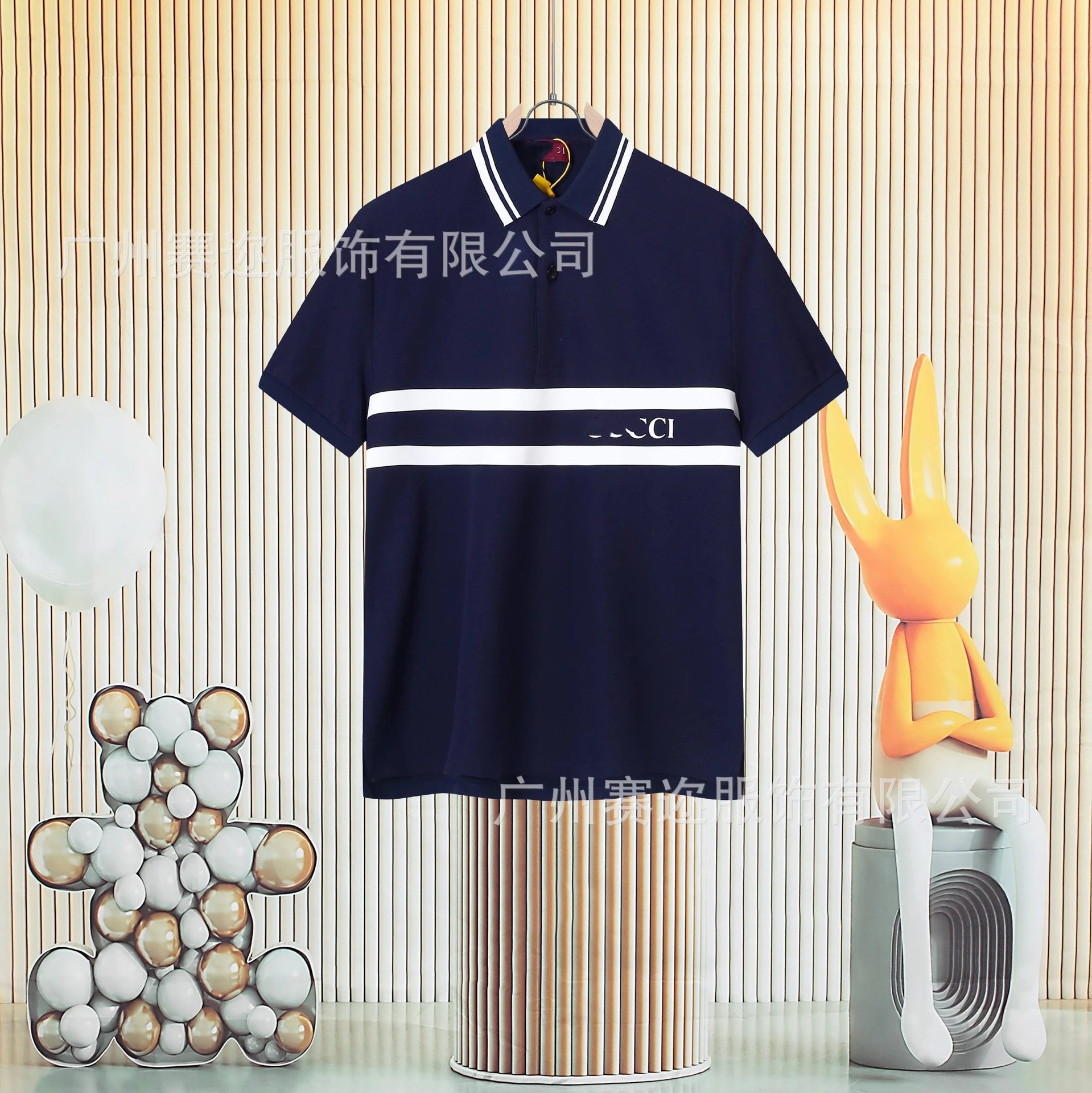 Unbranded Shirts Short-Sleeve Polo Shirt with Contrast Trim and Chest Pocket — G 818 Sapphire blue