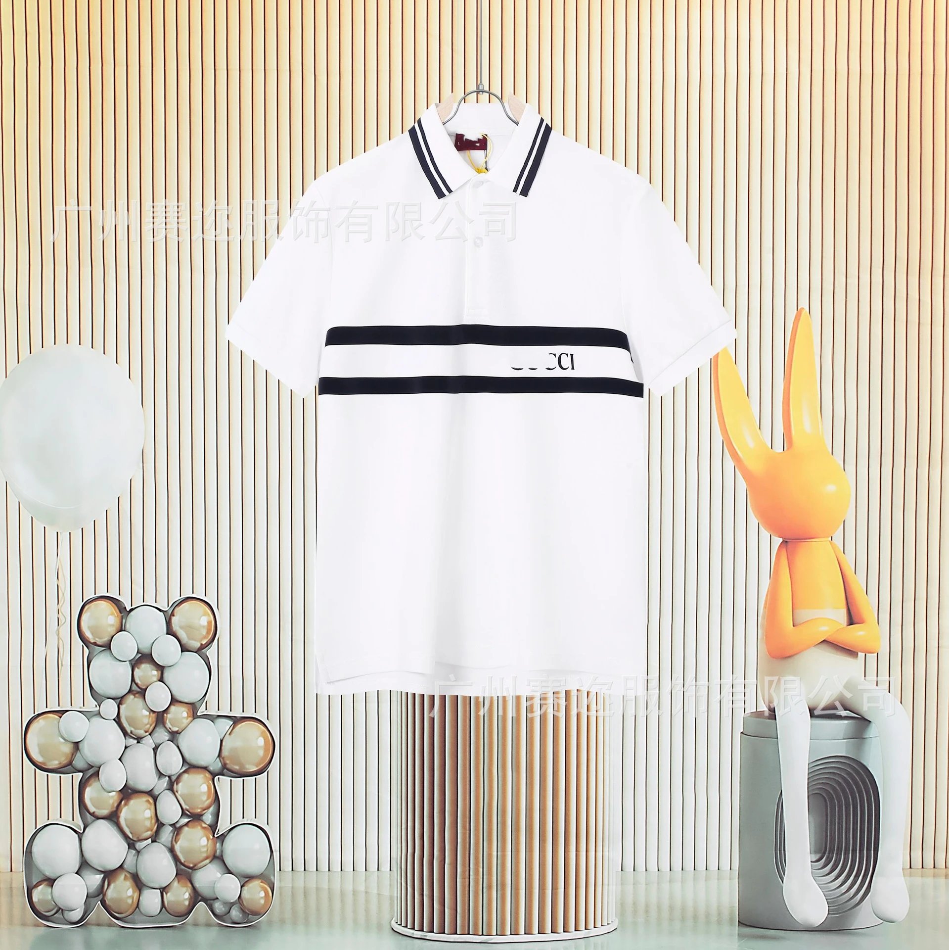 Unbranded Shirts Short-Sleeve Polo Shirt with Contrast Trim and Chest Pocket — G 818 white