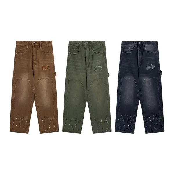 Carhartt Work In Progress Brown Distressed Cargo Jeans - 3