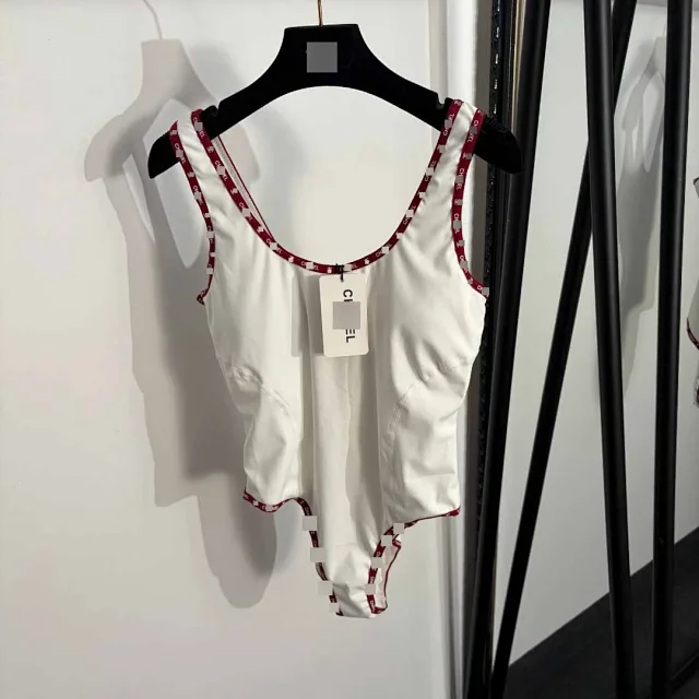 Chanel Swimwear Logo-trim one-piece swimsuit product detail image 2