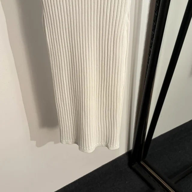Dior Dresses Ribbed knit spaghetti-strap dress with bee embroidery product detail image 7