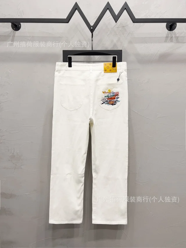 Louis Vuitton Jeans Straight-Leg Graphic Patch product detail image 14