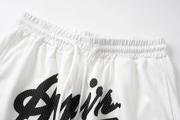 Amiri Script Mesh Shorts White - 14