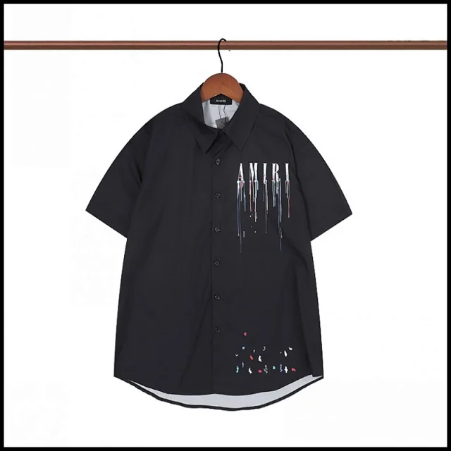 AMIRI Shirts Short-Sleeve Button-Up Graphic Print Shirt product detail image 7