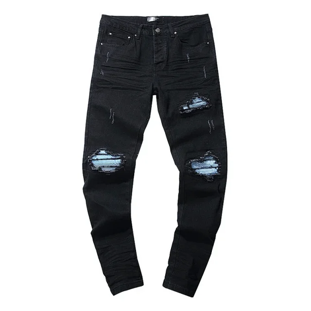 Amiri Jeans Distressed patchwork slim-fit product detail image 29