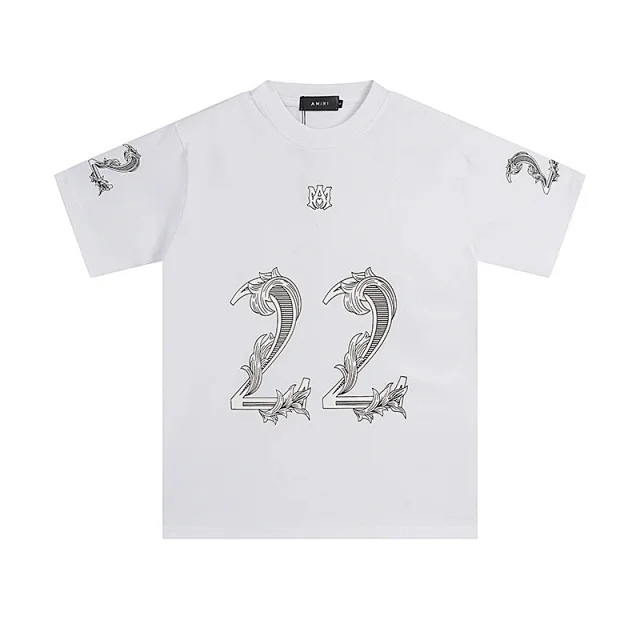 AMIRI T-Shirts 22 floral graphic short-sleeve T-shirt product detail image 3