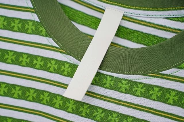 Chrome Hearts T-Shirts Striped short-sleeve T-shirt with cross motif product detail image 20