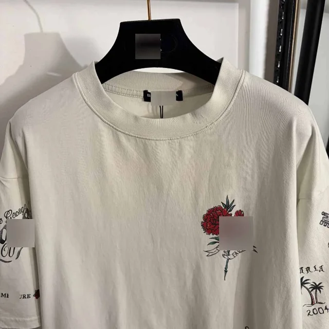 Balenciaga T-Shirts 1917 floral-print oversized short-sleeve T-shirt product detail image 4