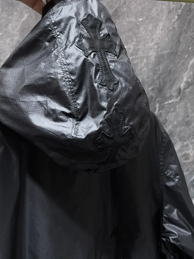 Chrome Hearts Jackets Hooded cross-patch nylon jacket product detail image 3