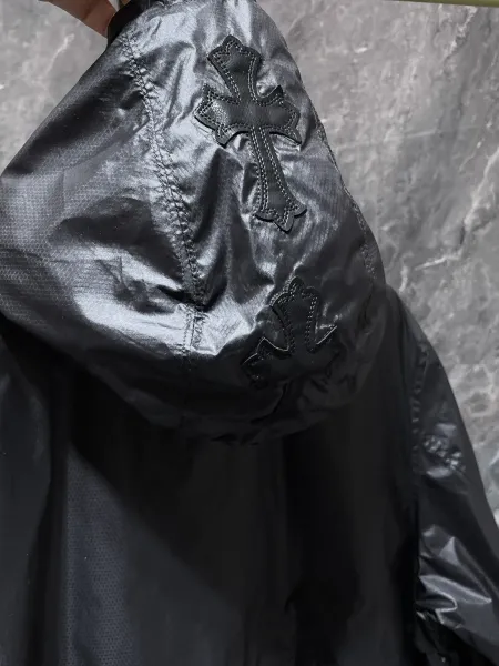 Chrome Hearts Hooded Windbreaker Black Outerwear - 5