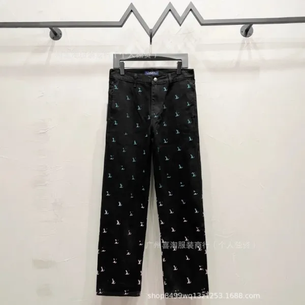 Design Pixelated Geometric Pattern Denim Jacket Outerwear - 14