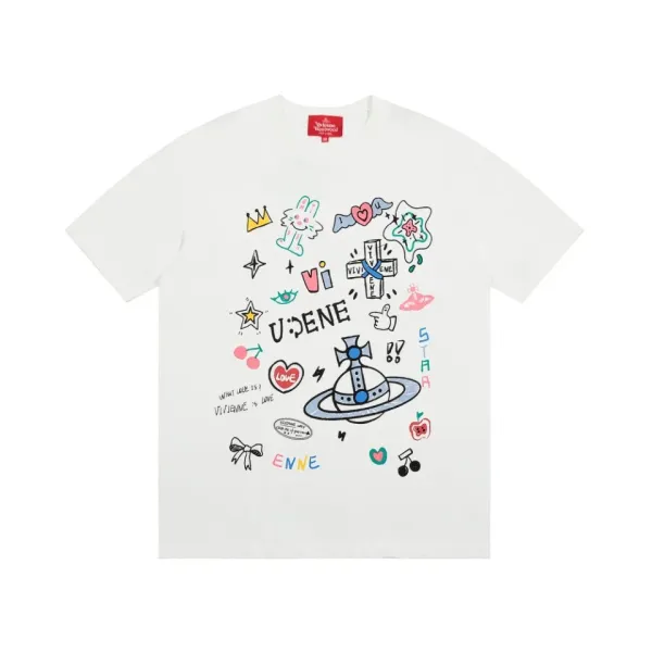 Vivienne Westwood Orb Embroidered White T-Shirt - 19
