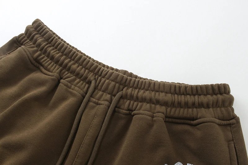 Design Star Patch Distressed Black Sweatshorts Shorts - 14