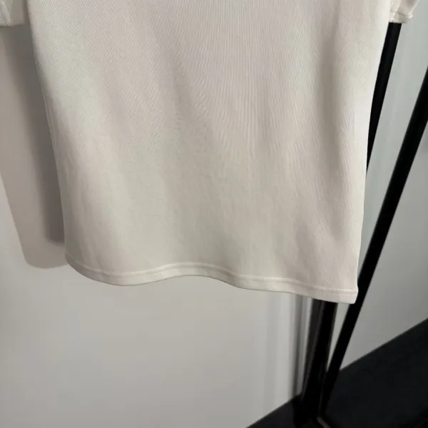 Design Ribbed Cropped T-Shirt White - 6