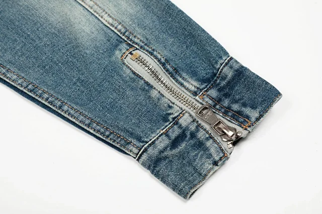Unbranded Washed denim jacket and wide-leg jeans product detail image 9