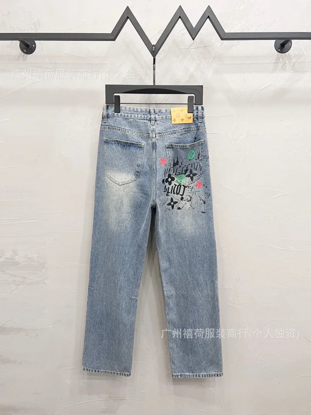 Louis Vuitton Jeans Straight-Leg Graphic Patch product detail image 7