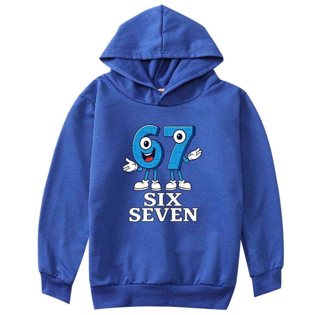Unbranded Hoodies & Sweatshirts Children's hooded sweatshirt with Six Seven graphic print image 3