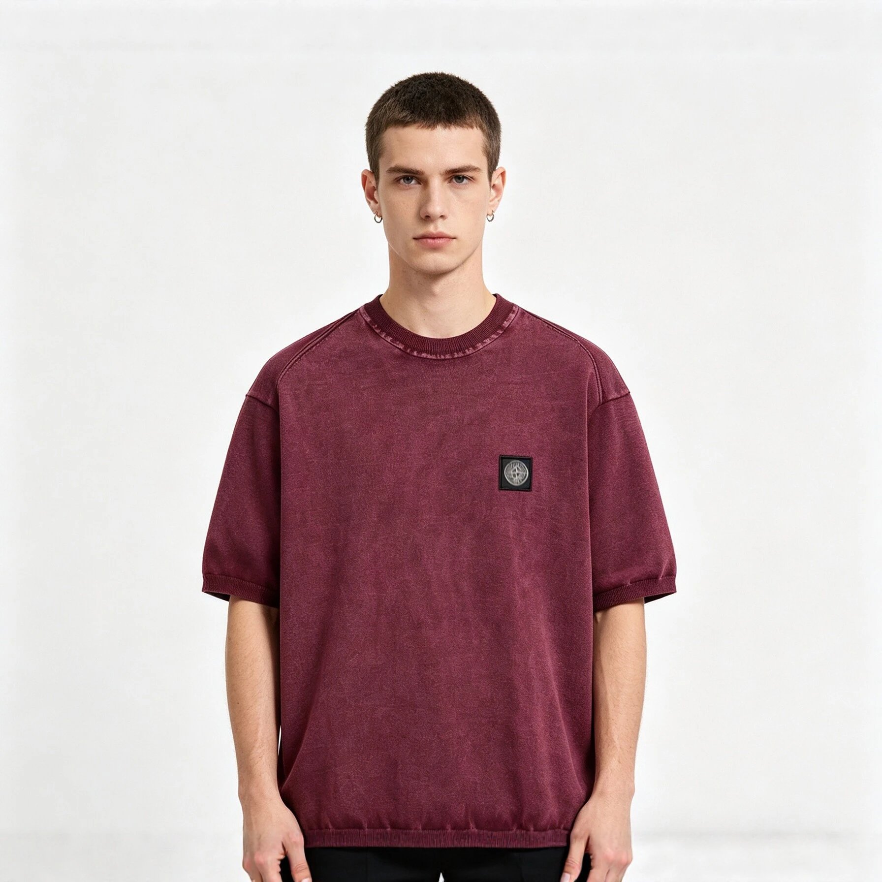 Stone Island T-Shirts Washed Compass-Patch T-Shirt image 2