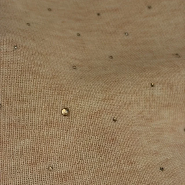 Unbranded Knitwear Rhinestone V-Neck Short-Sleeve Knit Top product detail image 8