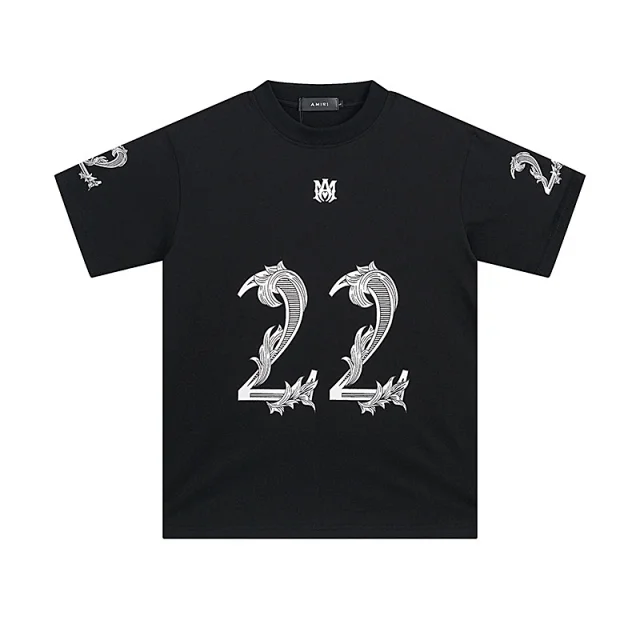 AMIRI T-Shirts 22 floral graphic short-sleeve T-shirt product detail image 7