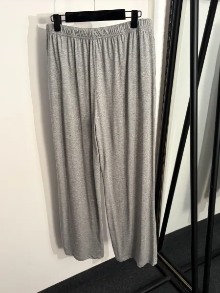 Design Black Oversized T-Shirt and Wide-Leg Lounge Pants Set - 8