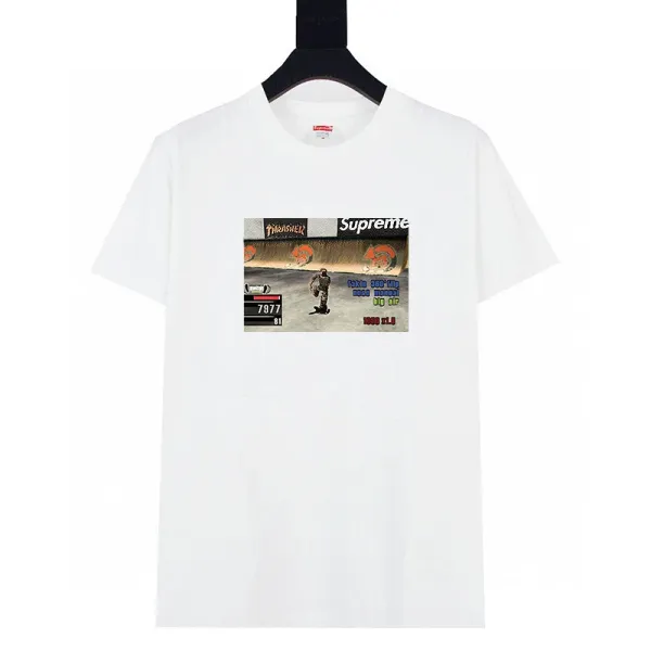 Supreme x Thrasher Skate Game Graphic T-Shirt White - 1