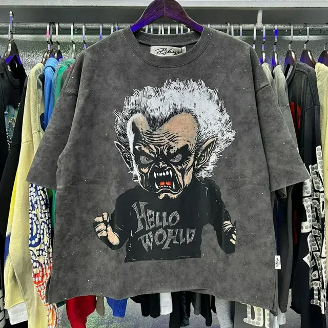 BKYS T-Shirts Oversized graphic-print short-sleeve T-shirt product detail image 13