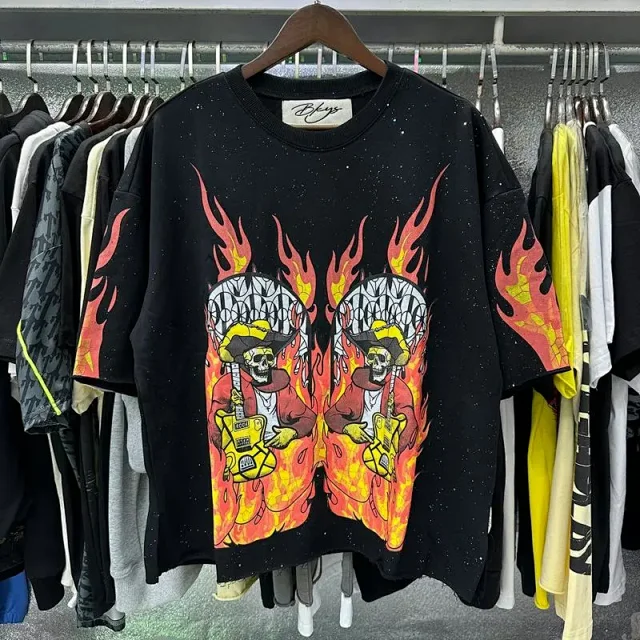 BKYS T-Shirts Oversized graphic-print short-sleeve T-shirt product detail image 14
