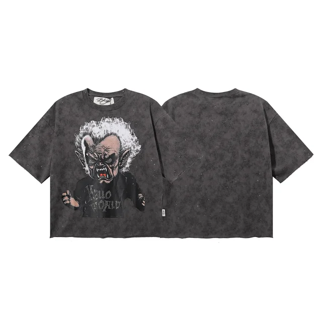 BKYS T-Shirts Oversized graphic-print short-sleeve T-shirt product detail image 15
