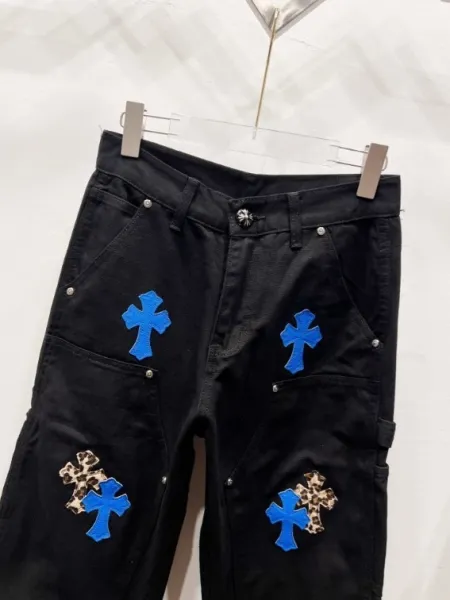 Chrome Hearts Cross-Embroidered Cargo Pants Gray - 10