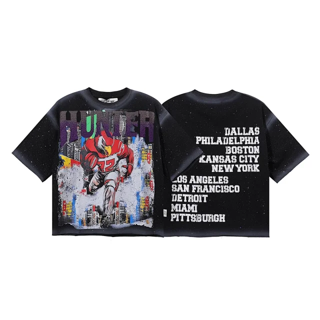 BKYS T-Shirts Oversized graphic-print short-sleeve T-shirt product detail image 17