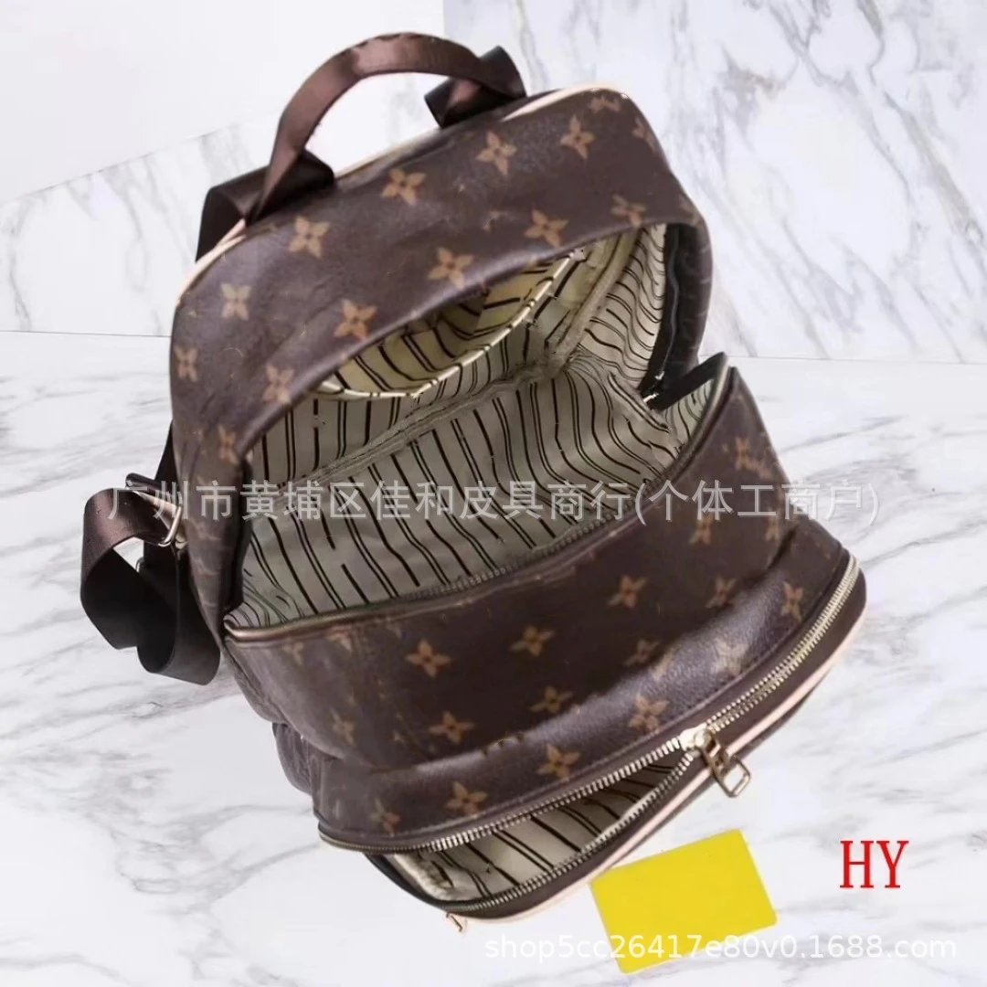 Design Monogram Print Black Casual Backpack - 4