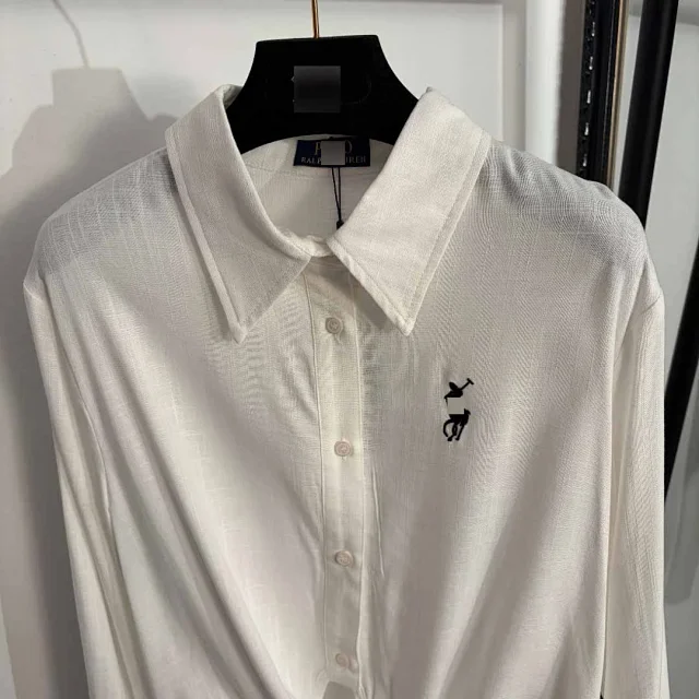 Polo Ralph Lauren Shirts Long-Sleeve Tie-Front Linen Shirt product detail image 4