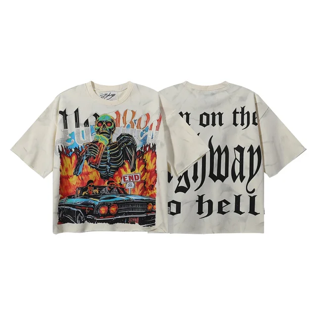 BKYS T-Shirts Oversized graphic-print short-sleeve T-shirt product detail image 29