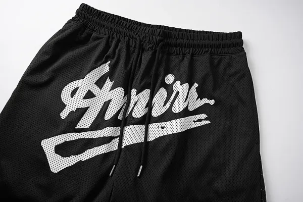 Amiri Script Mesh Shorts White - 18