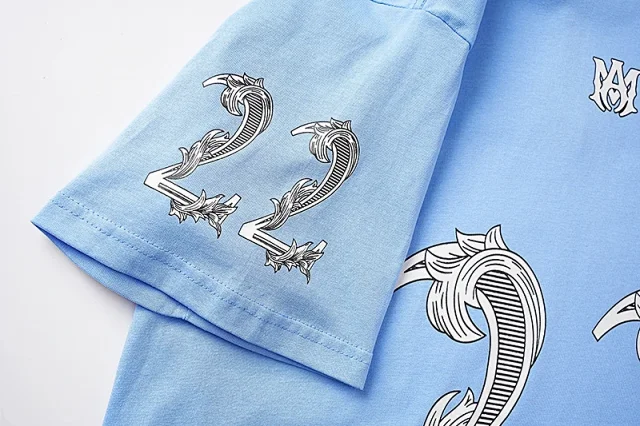 AMIRI T-Shirts 22 floral graphic short-sleeve T-shirt product detail image 20