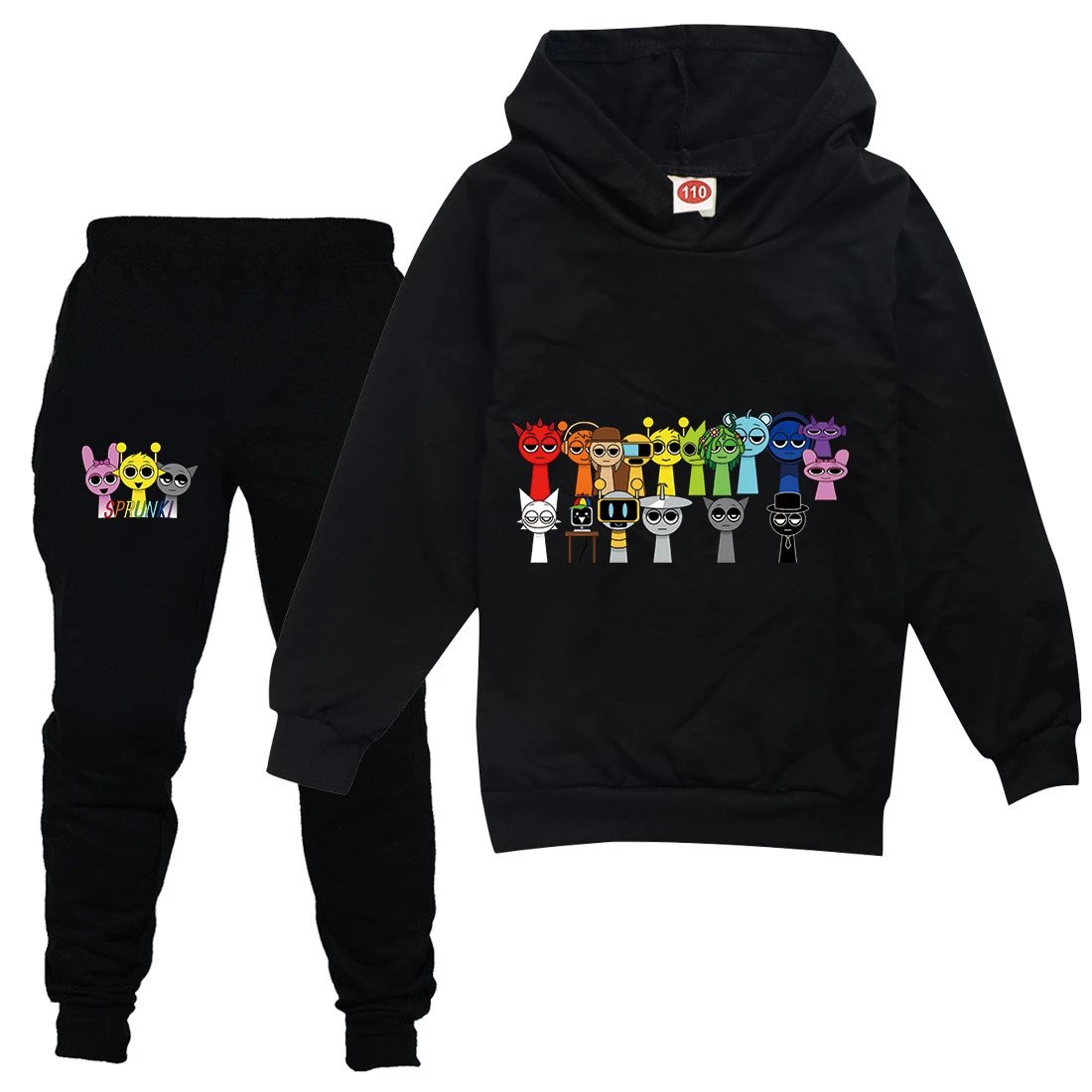 Sprunki Matching Sets Character Graphic Hoodie and Jogger Set image 2