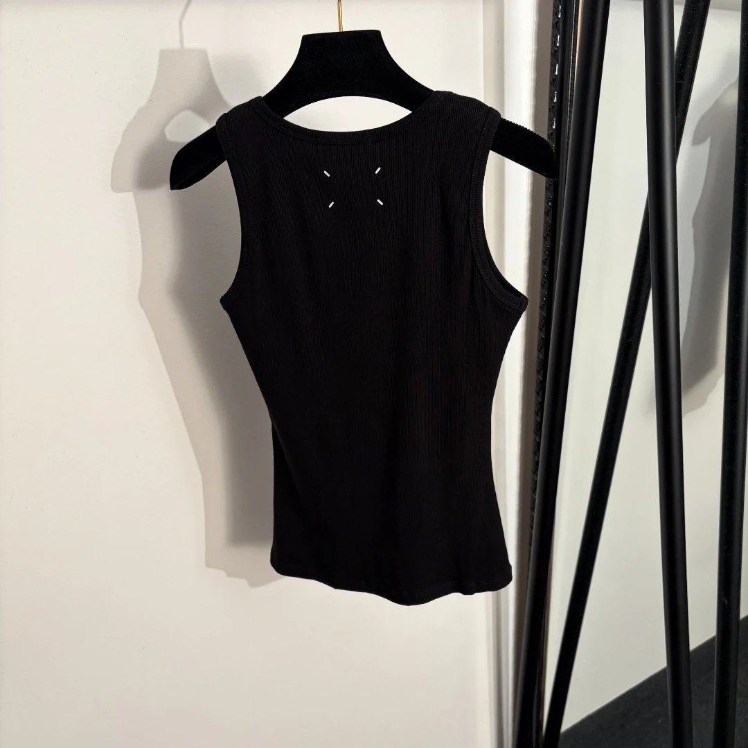 MM6 Maison Margiela Vests Ribbed Numeric Logo Tank Top image 4