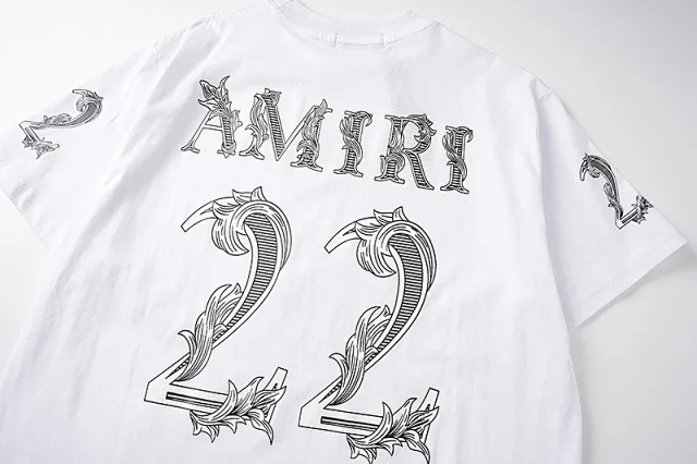 AMIRI T-Shirts 22 floral graphic short-sleeve T-shirt product detail image 27