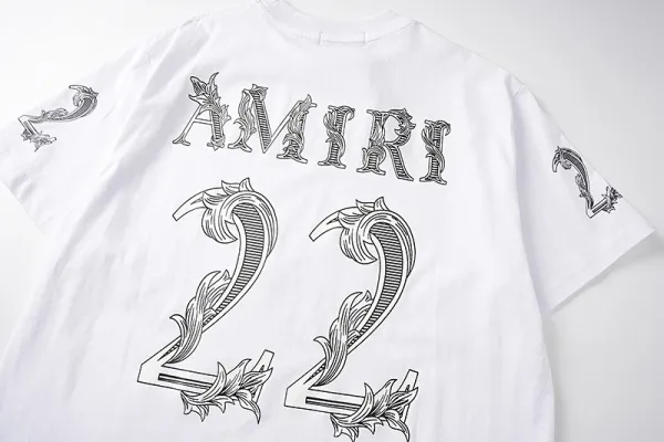 Amiri Number 22 Ornate Print Black T-Shirt - 27