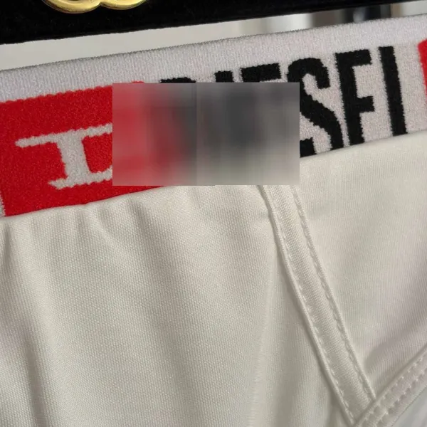 Diesel Denim Division Black Red Logo Bandeau Top and Brief Set Underwear - 10