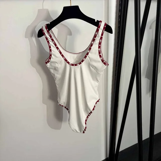 Chanel Swimwear Logo-trim one-piece swimsuit product detail image 3
