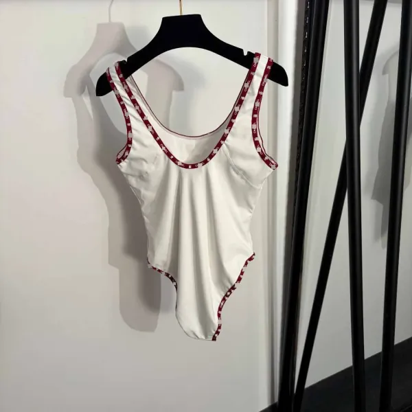 Chanel Logo-Trimmed White Bodysuit Underwear - 4