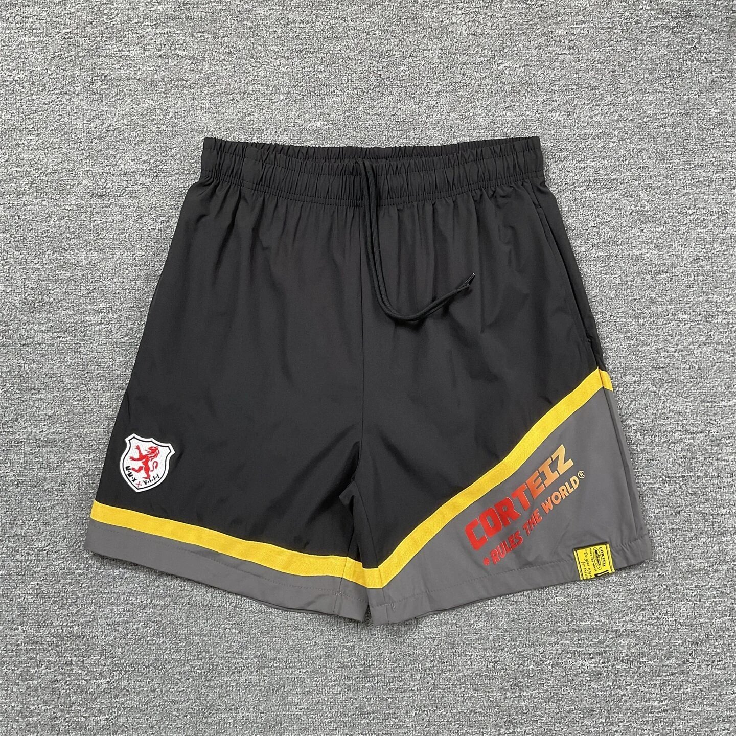 Corteiz Shorts Drawstring color-block with camouflage variants — Black