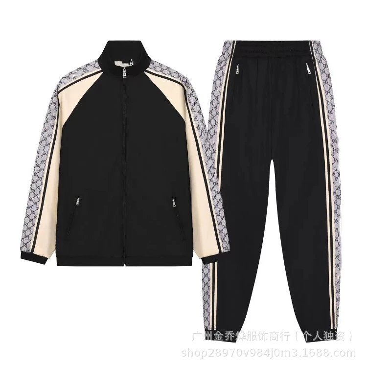 Gucci Matching Sets Zip-Up Track Jacket and Joggers with GG Monogram Side Panels image 3