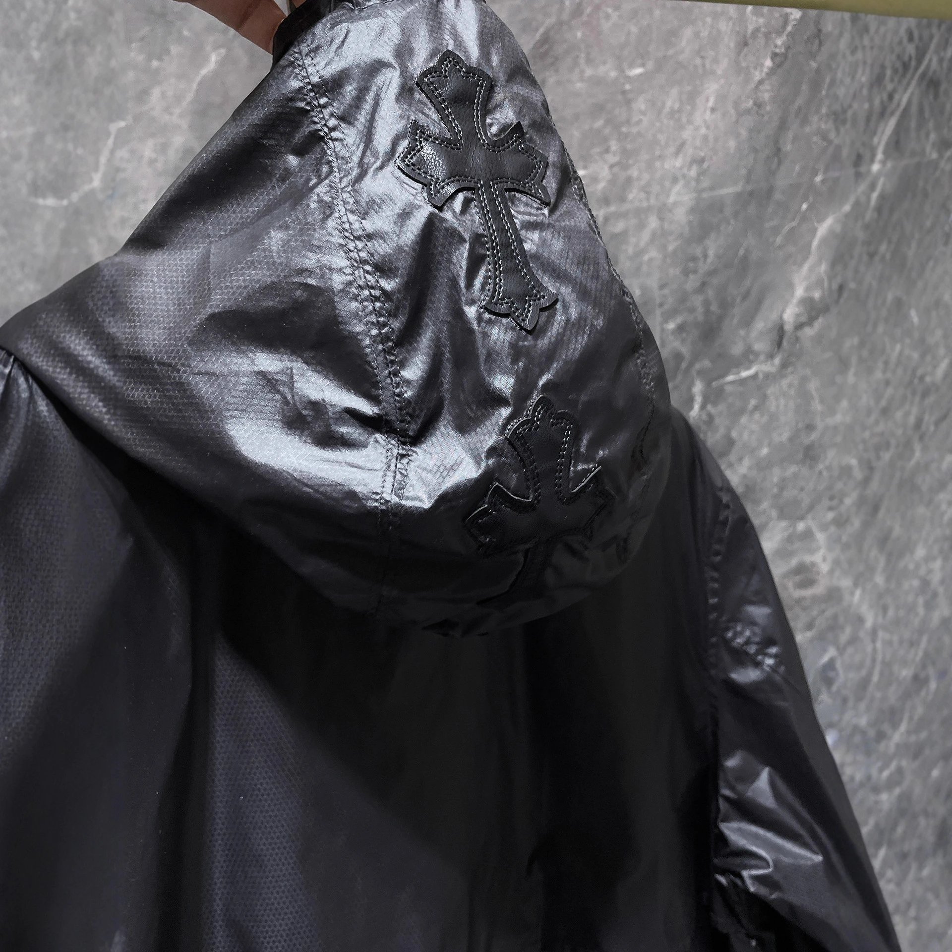 Chrome Hearts Jackets Hooded cross-patch nylon jacket image 3
